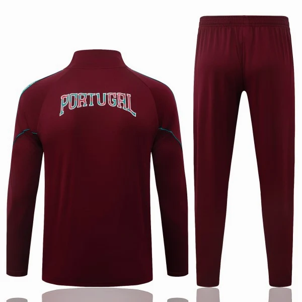Conjunto Completo Sudadera Entrenamiento Portugal 2026 Borgona Portugal Conjunto 2026 - Portugal Barata | tiendasdefutboles