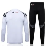 Conjunto Completo Sudadera Entrenamiento Real Madrid 2025 2026 Blanco Amarill Negro