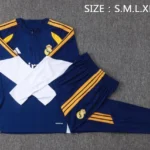 Conjunto Completo Sudadera Entrenamiento Real Madrid 2026 2027 Azul Marino Amarillo Blanco