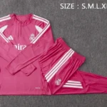 Conjunto Completo Sudadera Entrenamiento Real Madrid 2026 2027 Rosa Blanco