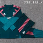 Conjunto Completo Sudadera Entrenamiento Real Madrid 2026 2027 Verde Marino Rosa