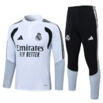Conjunto Completo Sudadera Entrenamiento Real Madrid 2026 2027 Blanco Gris Negro