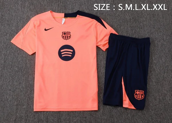 Entrenamiento Conjunto Completo Barcelona 2025 2026 Naranja Azul FC Barcelona Conjunto 2025 2026 Naranja - FC Barcelona Barata | tiendasdefutboles