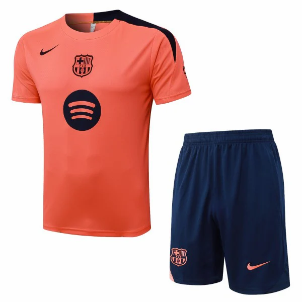 Entrenamiento Conjunto Completo Barcelona 2025 2026 Naranja Azul FC Barcelona Conjunto 2025 2026 Naranja - FC Barcelona Barata | tiendasdefutboles