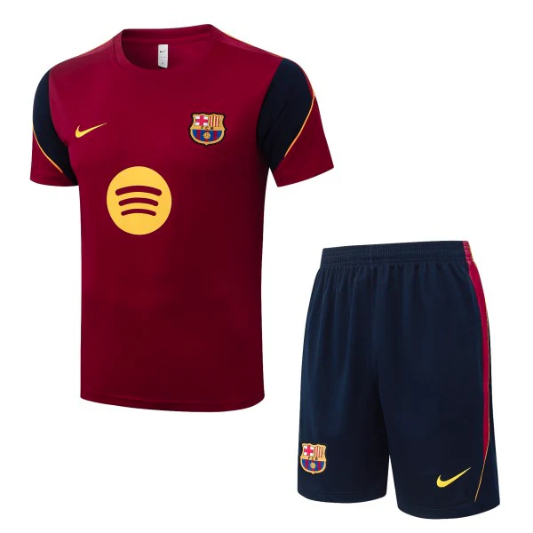 Entrenamiento Conjunto Completo Barcelona 2026 2027 Borgona Amarillo FC Barcelona Conjunto 2026 2027 Amarillo - FC Barcelona Barata | tiendasdefutboles