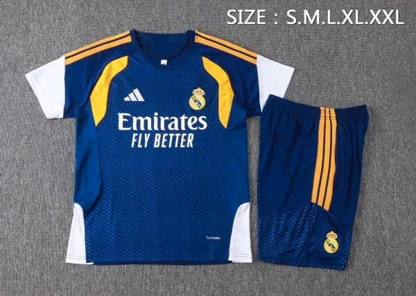 Entrenamiento Conjunto Completo Real Madrid 2025 2026 Azul Marino Amarillo Blanco Real Madrid Conjunto 2025 2026 Azul - Real Madrid Barata | tiendasdefutboles