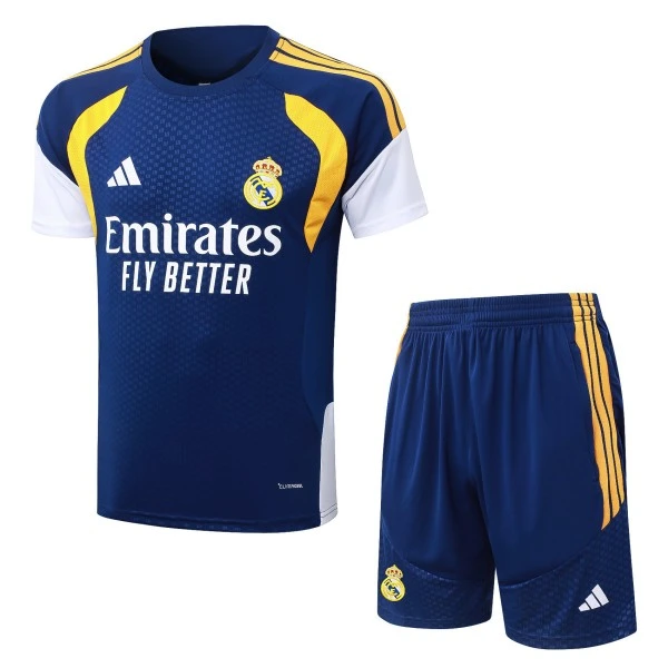 Entrenamiento Conjunto Completo Real Madrid 2025 2026 Azul Marino Amarillo Blanco Real Madrid Conjunto 2025 2026 Azul - Real Madrid Barata | tiendasdefutboles