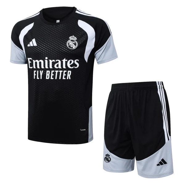 Entrenamiento Conjunto Completo Real Madrid 2026 2027 Negro Blanco Real Madrid Conjunto 2026 2027 Negro - Real Madrid Barata | tiendasdefutboles