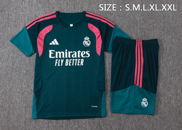 Entrenamiento Conjunto Completo Real Madrid 2026 2027 Verde Blanco I Rosa Real Madrid Conjunto 2026 2027 Verde - Real Madrid Barata | tiendasdefutboles