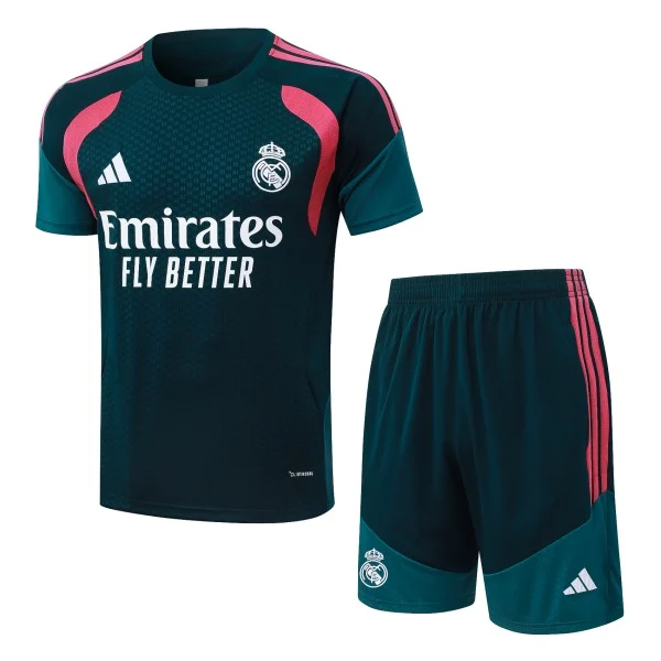 Entrenamiento Conjunto Completo Real Madrid 2026 2027 Verde Blanco I Rosa Real Madrid Conjunto 2026 2027 Verde - Real Madrid Barata | tiendasdefutboles