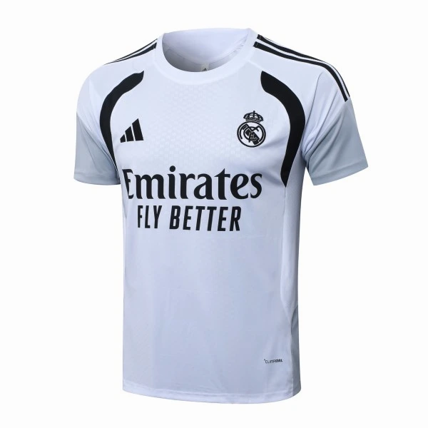 Entrenamiento Real Madrid 2026 2027 Blanco Negro Real Madrid Chándal 2026 2027 Blanco - Chándal Real Madrid | tiendasdefutboles