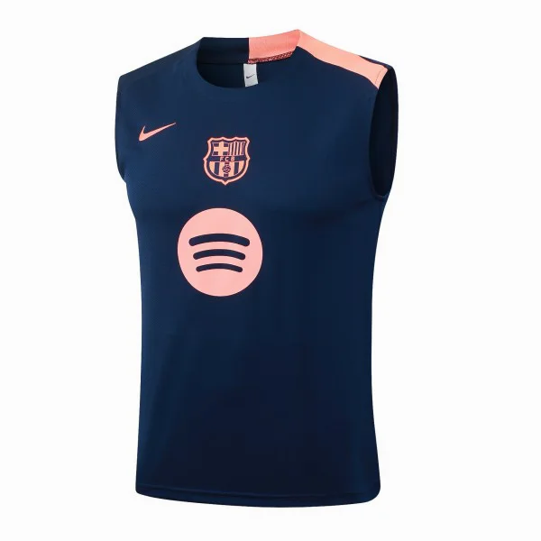 Entrenamiento Sin Mangas Barcelona 2025 2026 Azul Marino Rosa FC Barcelona Chándal 2025 2026 Azul - Chándal FC Barcelona | tiendasdefutboles
