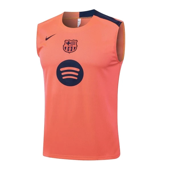 Entrenamiento Sin Mangas Barcelona 2025 2026 Naranja Azul FC Barcelona Chándal 2025 2026 Naranja - Chándal FC Barcelona | tiendasdefutboles