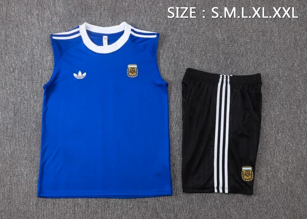 Entrenamiento Sin Mangas Conjunto Completo Argentina 2026 Azul Blanco Negro Argentina Conjunto 2026 Azul - Argentina Barata | tiendasdefutboles