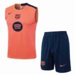 Entrenamiento Sin Mangas Conjunto Completo Barcelona 2025 2026 Naranja Azul
