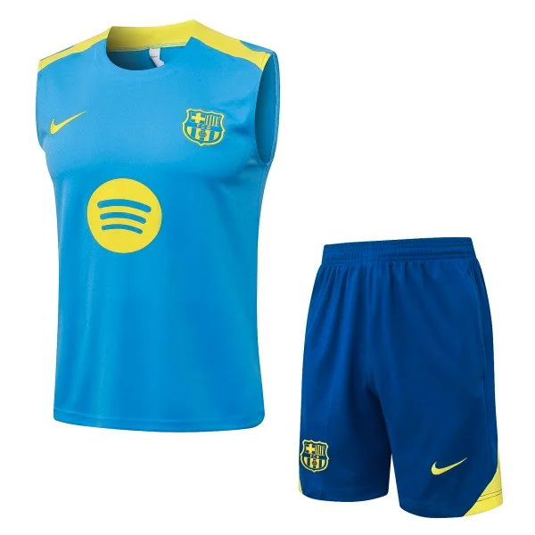 Entrenamiento Sin Mangas Conjunto Completo Barcelona 2025 2026 Azul I Amarillo FC Barcelona Conjunto 2025 2026 Azul - FC Barcelona Barata | tiendasdefutboles