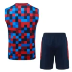 Entrenamiento Sin Mangas Conjunto Completo Barcelona 2026 2027 Azul Rojo Amarillo