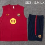 Entrenamiento Sin Mangas Conjunto Completo Barcelona 2026 2027 Borgona Amarillo
