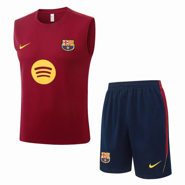 Entrenamiento Sin Mangas Conjunto Completo Barcelona 2026 2027 Azul Rojo Amarillo FC Barcelona Conjunto 2026 2027 Azul - FC Barcelona Barata | tiendasdefutboles