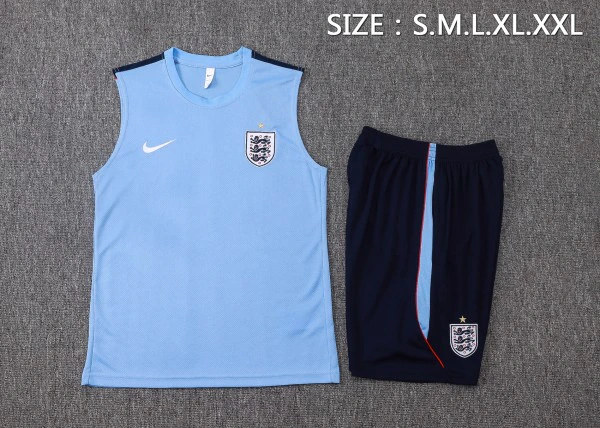Entrenamiento Sin Mangas Conjunto Completo Inglaterra 2026 Azul Claro Inglaterra Conjunto 2026 Azul - Inglaterra Barata | tiendasdefutboles