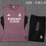 Entrenamiento Sin Mangas Conjunto Completo Real Madrid 2025 2026 Purpura Blanco Negro