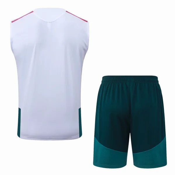 Entrenamiento Sin Mangas Conjunto Completo Real Madrid 2026 2027 Blanco Rosa Verde Real Madrid Conjunto 2026 2027 Blanco - Real Madrid Barata | tiendasdefutboles