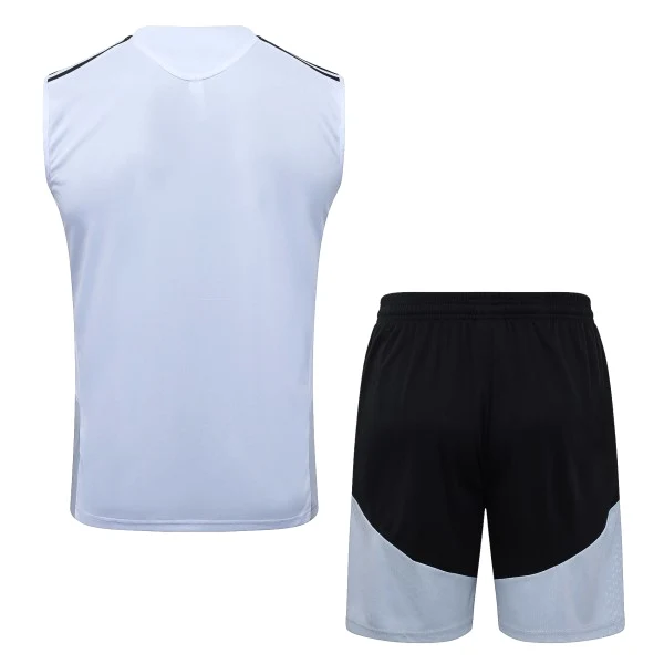 Entrenamiento Sin Mangas Conjunto Completo Real Madrid 2026 2027 Blanco Negro Real Madrid Conjunto 2026 2027 Blanco - Real Madrid Barata | tiendasdefutboles
