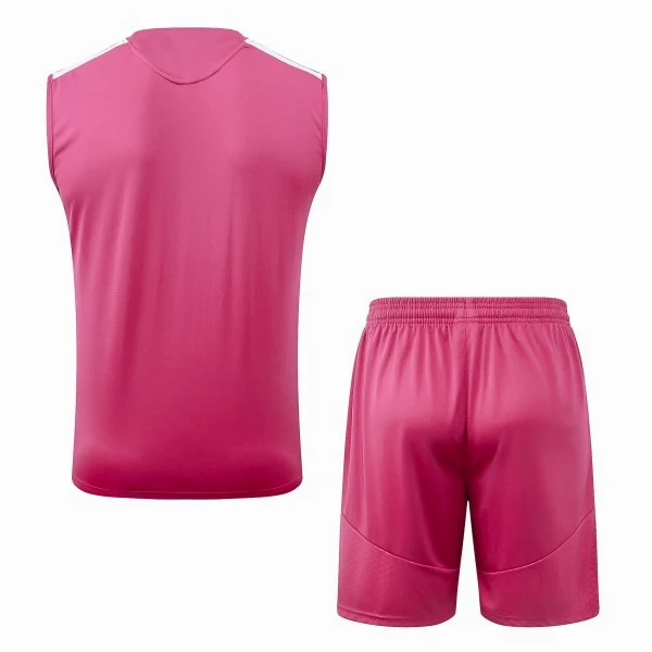 Entrenamiento Sin Mangas Conjunto Completo Real Madrid 2026 2027 Rosa Blanco Real Madrid Conjunto 2026 2027 Rosa - Real Madrid Barata | tiendasdefutboles