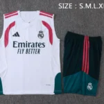 Entrenamiento Sin Mangas Conjunto Completo Real Madrid 2026 2027 Blanco Rosa Verde