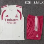 Entrenamiento Sin Mangas Conjunto Completo Real Madrid 2026 2027 Rosa Amarillo