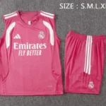 Entrenamiento Sin Mangas Conjunto Completo Real Madrid 2026 2027 Rosa Blanco