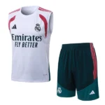 Entrenamiento Sin Mangas Conjunto Completo Real Madrid 2026 2027 Blanco Rosa Verde