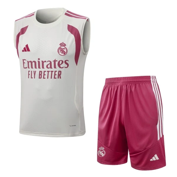 Entrenamiento Sin Mangas Conjunto Completo Real Madrid 2026 2027 Negro Blanco Real Madrid Conjunto 2026 2027 Negro - Real Madrid Barata | tiendasdefutboles
