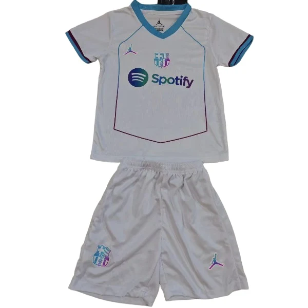 Especial Conjunto De Niños Barcelona 2026 2027 Blanco FC Barcelona Niños Conjunto 2026 2027 Especial Blanco - Equipacion Fc Barcelona Niños | tiendasdefutboles