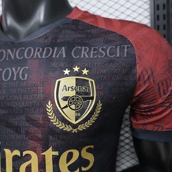 Especial Jugadores Camiseta Arsenal 2026 2027 Negro Rojo Arsenal Camiseta Edición Jugadores 2026 2027 Especial Negra - Camiseta Arsenal | tiendasdefutboles