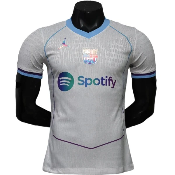 Especial Jugadores Camiseta Barcelona 2026 2027 Blanco Azul FC Barcelona Camiseta Edición Jugadores 2026 2027 Especial Blanca - Camiseta Barcelona | tiendasdefutboles