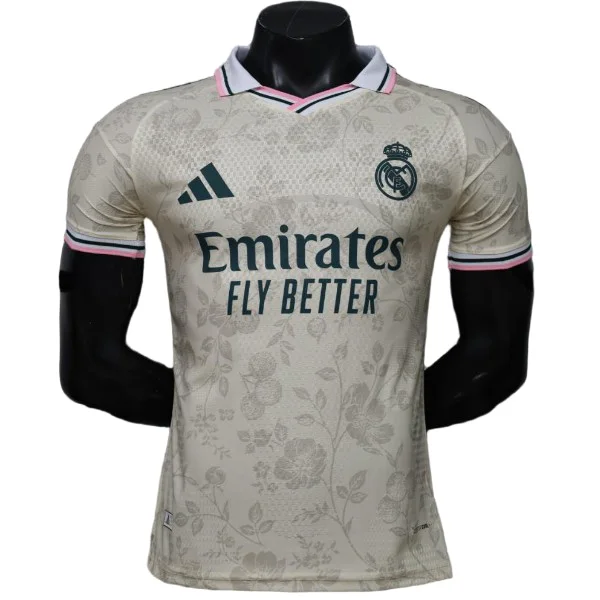 Especial Jugadores Camiseta Real Madrid 2026 2027 Amarillo Rosa Real Madrid Camiseta Edición Jugadores 2026 2027 Especial Amarilla - Camiseta Real Madrid | tiendasdefutboles
