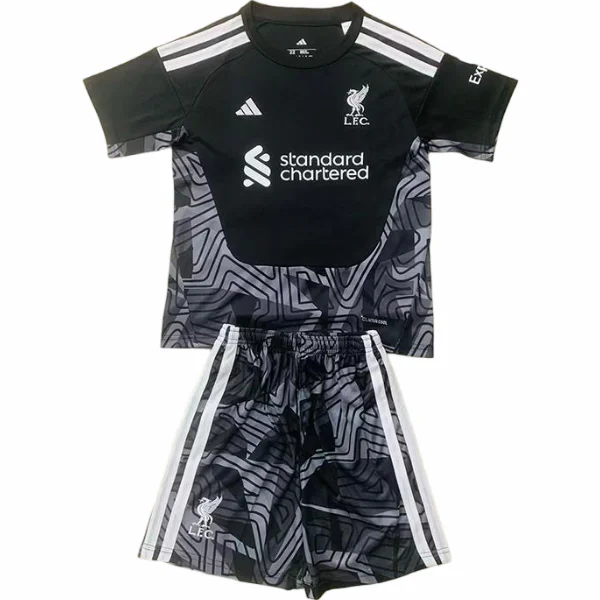 Portero Conjunto De Niños Liverpool 2026 2027 Negro Liverpool Niños Conjunto 2026 2027 Portero Negro - Equipacion Liverpool Niños | tiendasdefutboles
