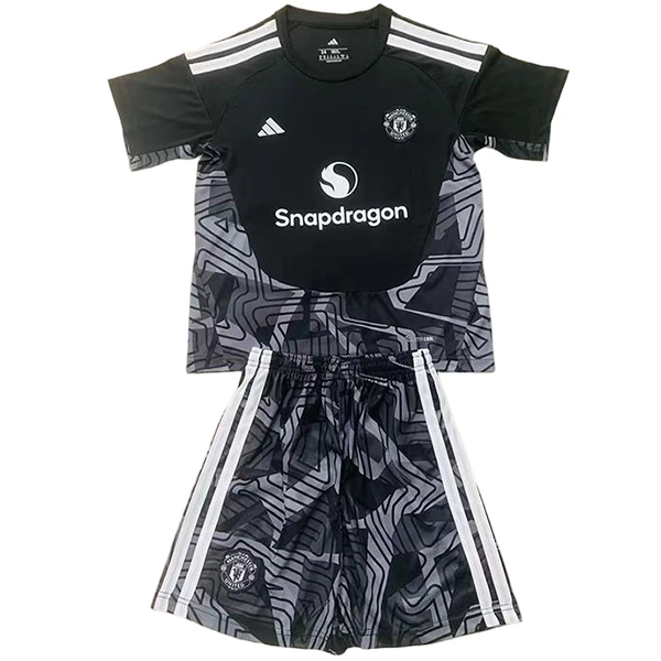 Portero Conjunto De Niños Manchester United 2026 2027 Negro Manchester United Niños Conjunto 2026 2027 Portero Negro - Equipacion Manchester United Niños | tiendasdefutboles
