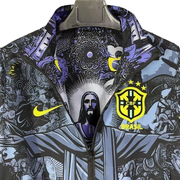Rompevientos Brasil 2026 Gris Brasil Rompevientos 2026 Gris - Brasil Barata | tiendasdefutboles