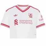Segunda Camiseta Mujer Liverpool 2026 2027 Blanco Rojo