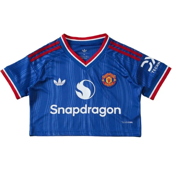 Segunda Camiseta Mujer Manchester United 2026 2027 Azul Blanco Manchester United Mujer Camiseta 2026 2027 Segunda Azul - Camiseta Manchester United Mujer | tiendasdefutboles