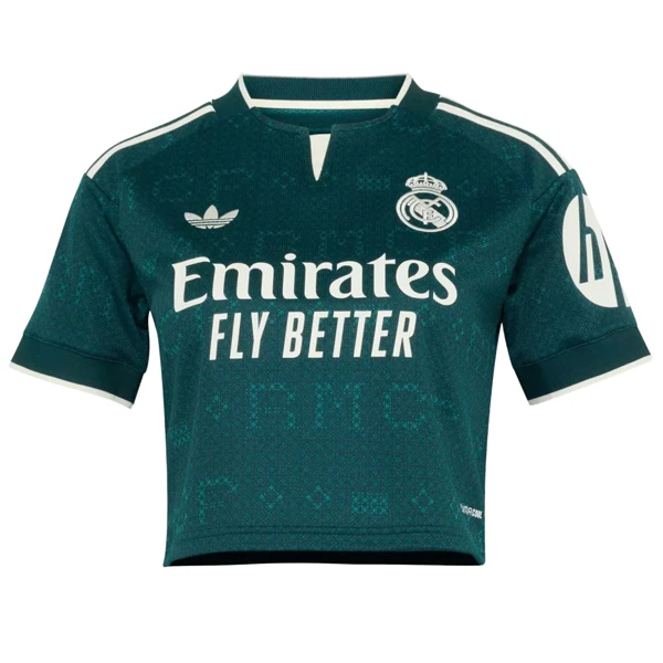 Segunda Camiseta Mujer Real Madrid 2026 2027 Verde Blanco Real Madrid Mujer Camiseta 2026 2027 Segunda Verde - Camiseta Real Madrid Mujer 2026 | tiendasdefutboles