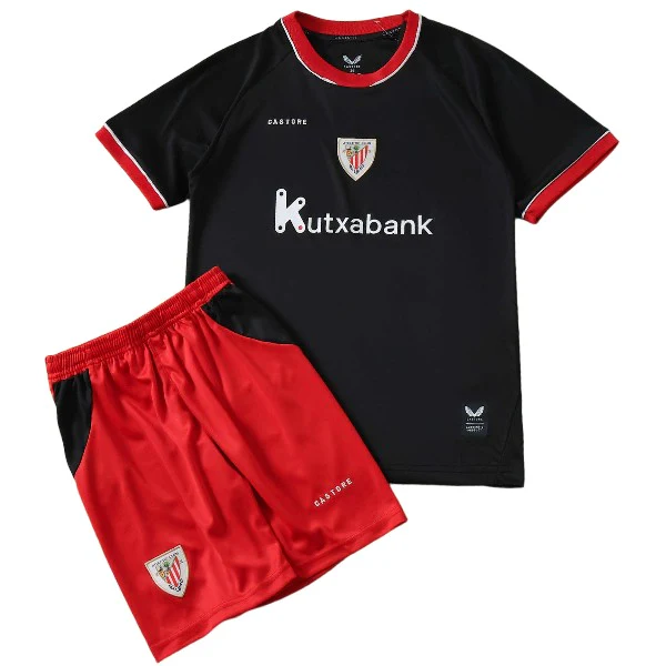 Segunda Conjunto De Niños Athletic Bilbao 2026 2027 Negro Athletic Bilbao Niños Conjunto 2026 2027 Segunda Negro - Equipacion Athletic Bilbao Niños | tiendasdefutboles