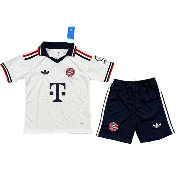 Segunda Conjunto De Niños Bayern Múnich 2026 2027 Blanco Bayern Múnich Niños Conjunto 2026 2027 Segunda Blanco - Bayern Múnich Niños Barata | tiendasdefutboles