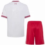 Segunda Conjunto De Niños Liverpool 2026 2027 Blanco Rojo
