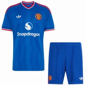 Manchester United Niños Conjunto 2026 2027 Segunda Azul - Equipacion Manchester United Niños | tiendasdefutboles