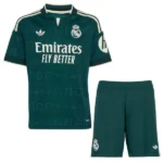 Real Madrid Niños Conjunto 2026 2027 Segunda Verde - Real Madrid Niños Barata | tiendasdefutboles