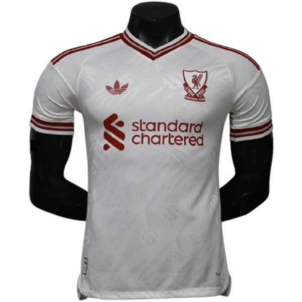Segunda Jugadores Camiseta Liverpool 2026 2027 Blanco Rojo Liverpool Camiseta Edición Jugadores 2026 2027 Segunda Blanca - Camiseta Liverpool | tiendasdefutboles