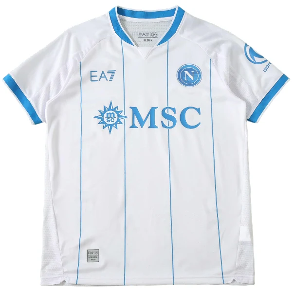Segunda Tailandia Camiseta Napoli 2026 2027 Blanco Azul SSC Napoli Camiseta 2026 2027 Segunda Blanca - Camiseta Serie A SSC Napoli | tiendasdefutboles